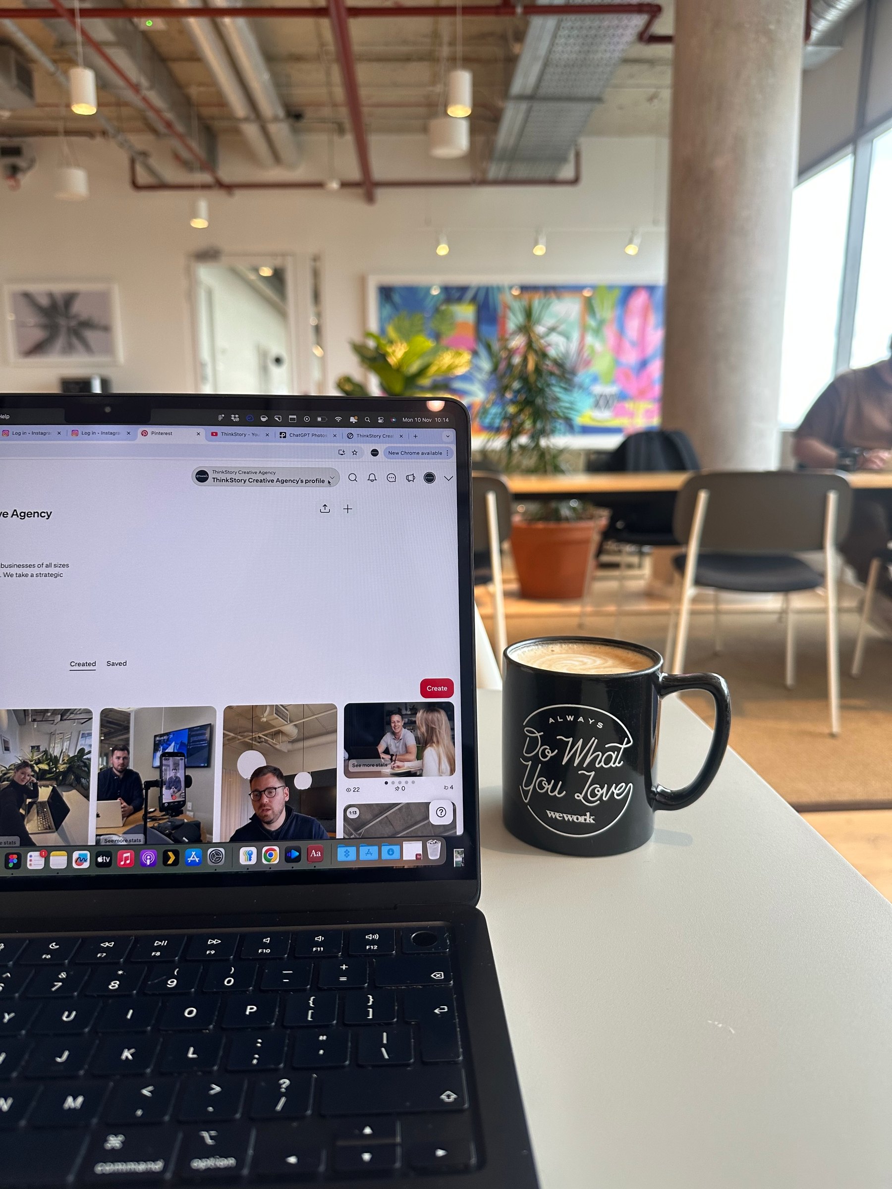 A morning call and a coffee