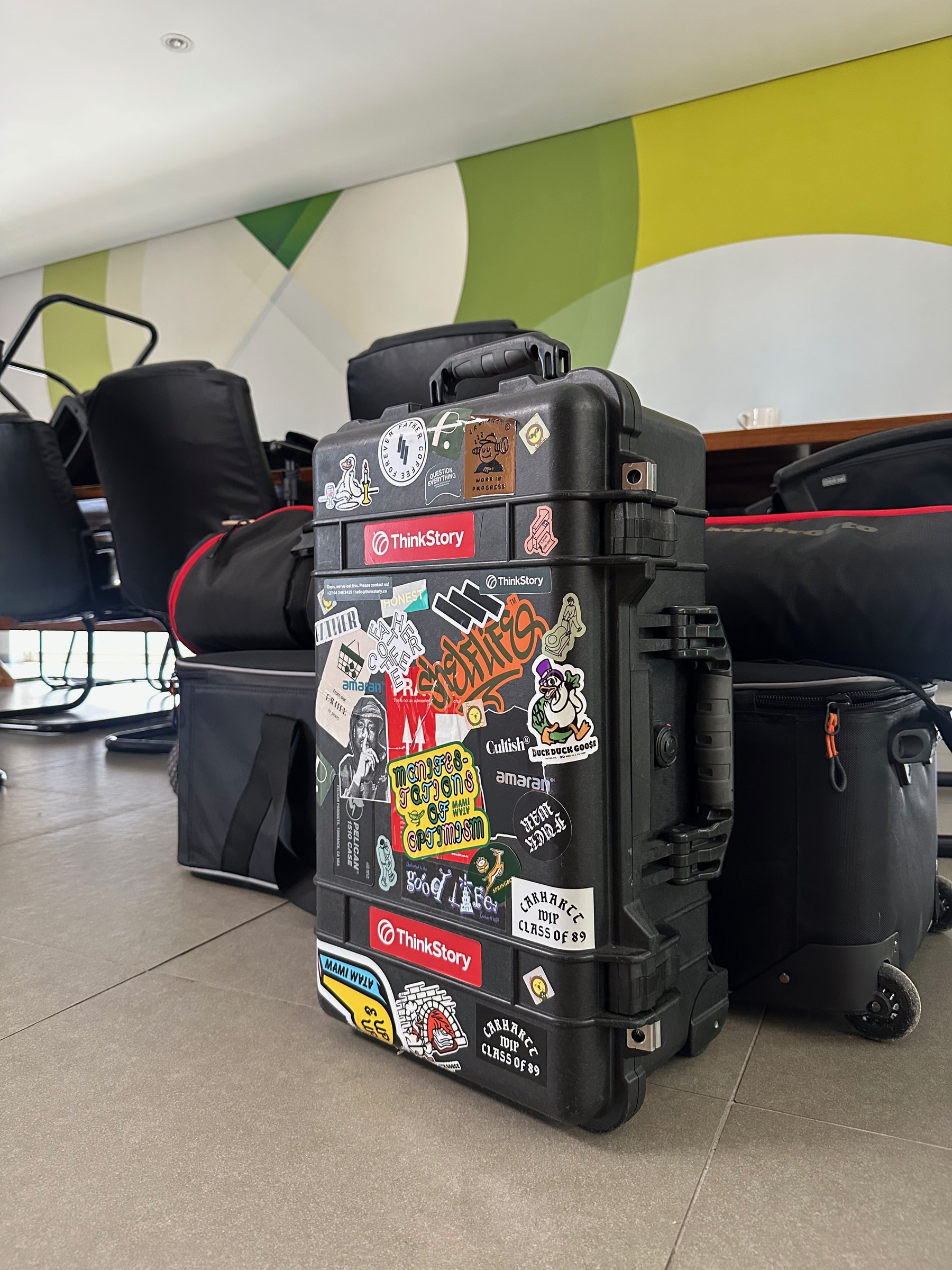 Kit cases packed and ready to travel