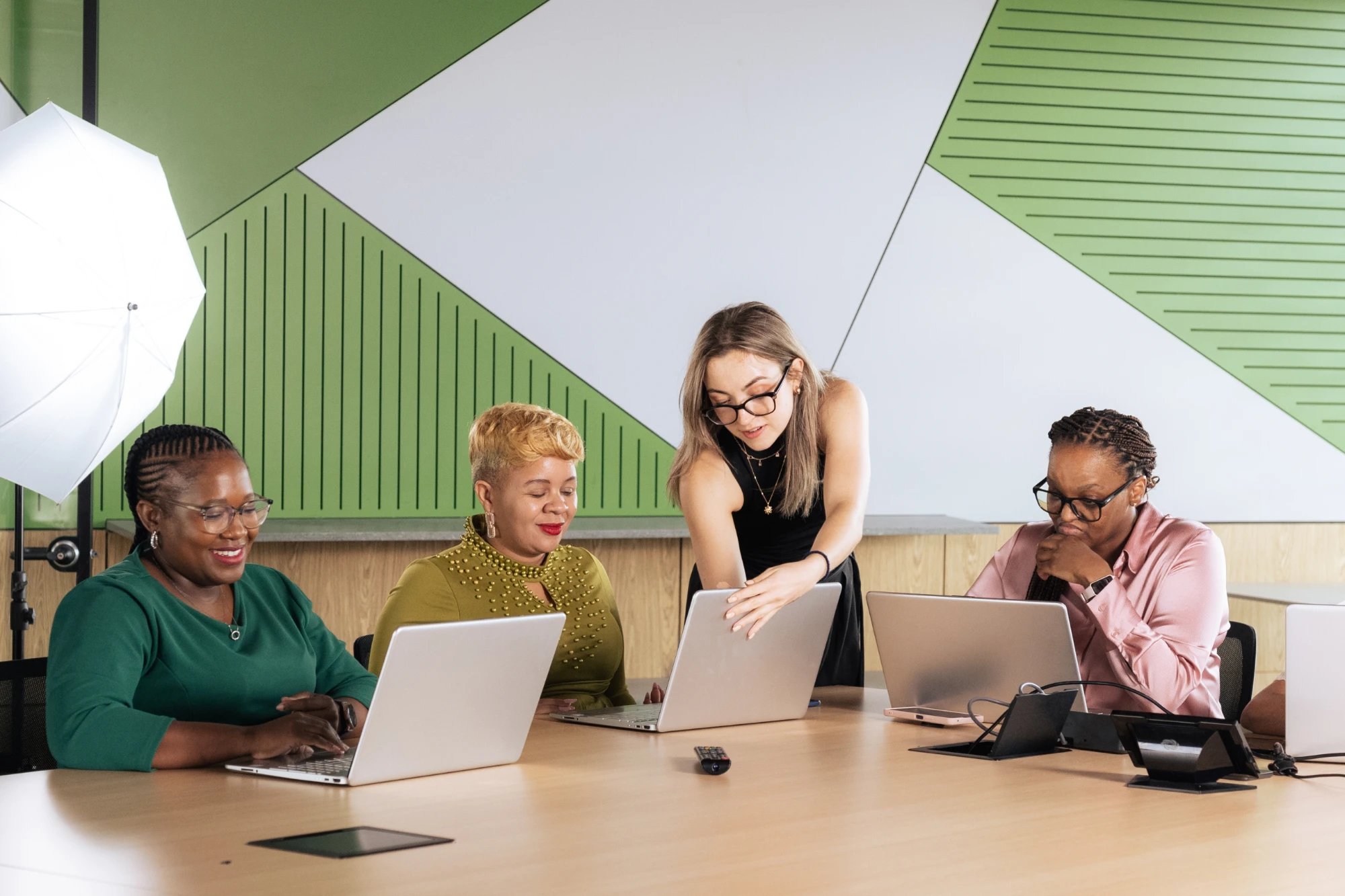 A workshop running round the boardroom table