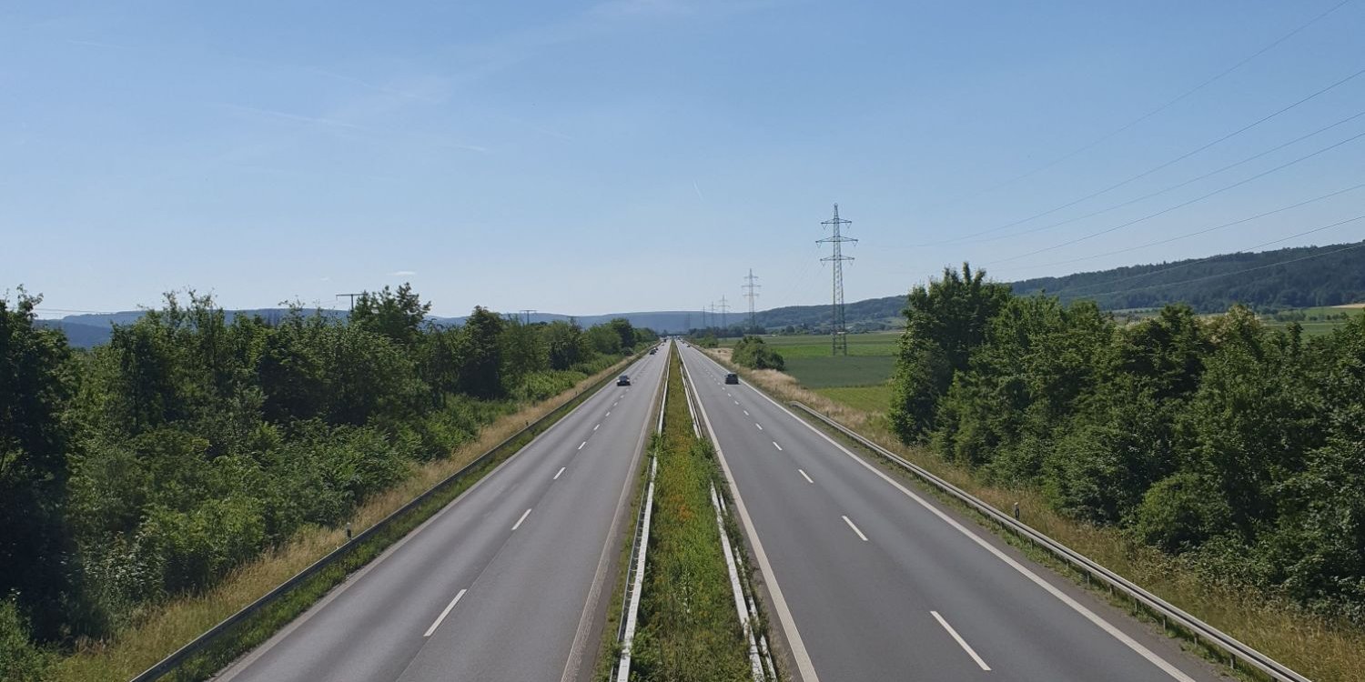 An open road stretching to the horizon