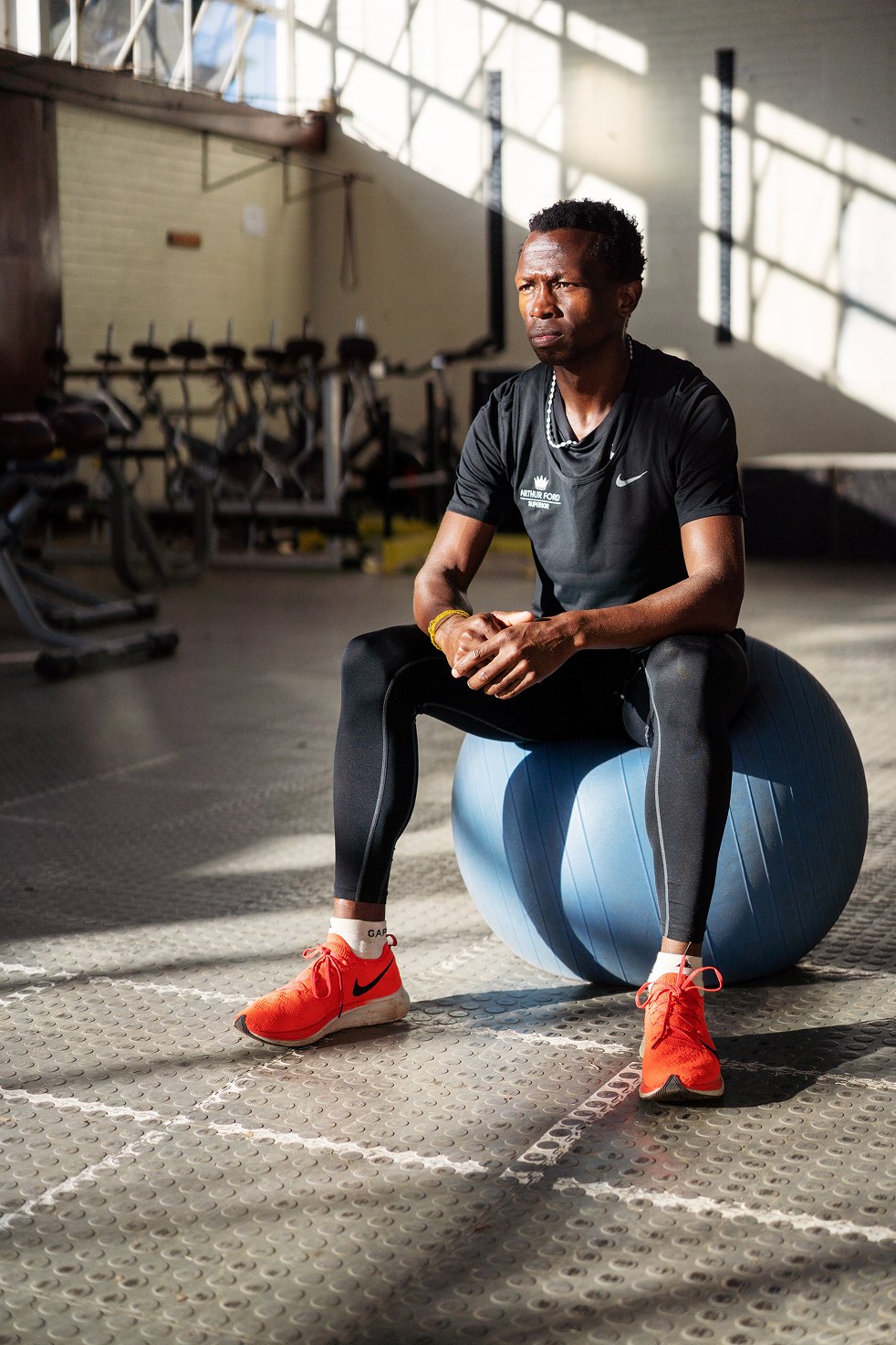 An athlete portrait in the gym