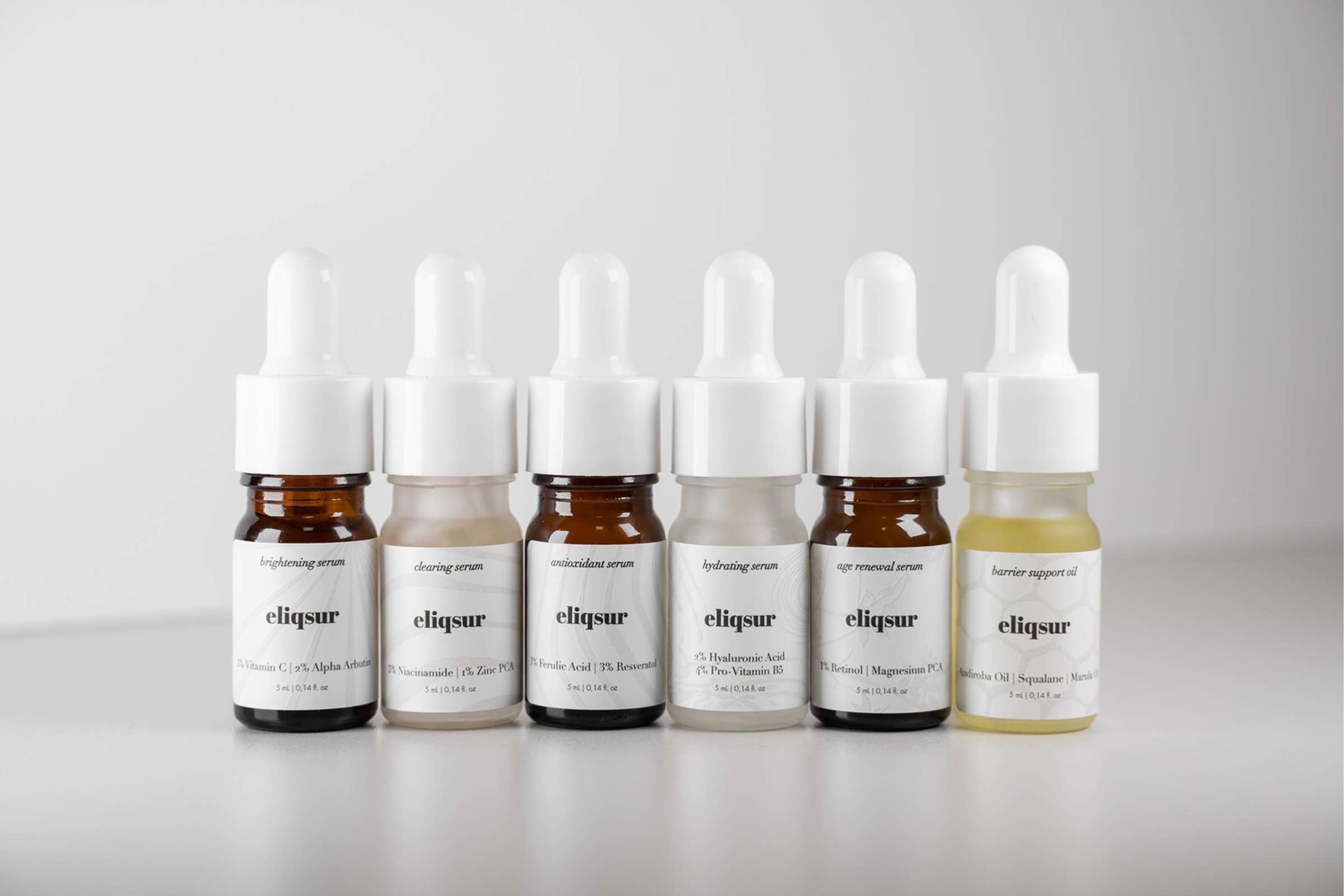 The Eliqsur range, shot in studio