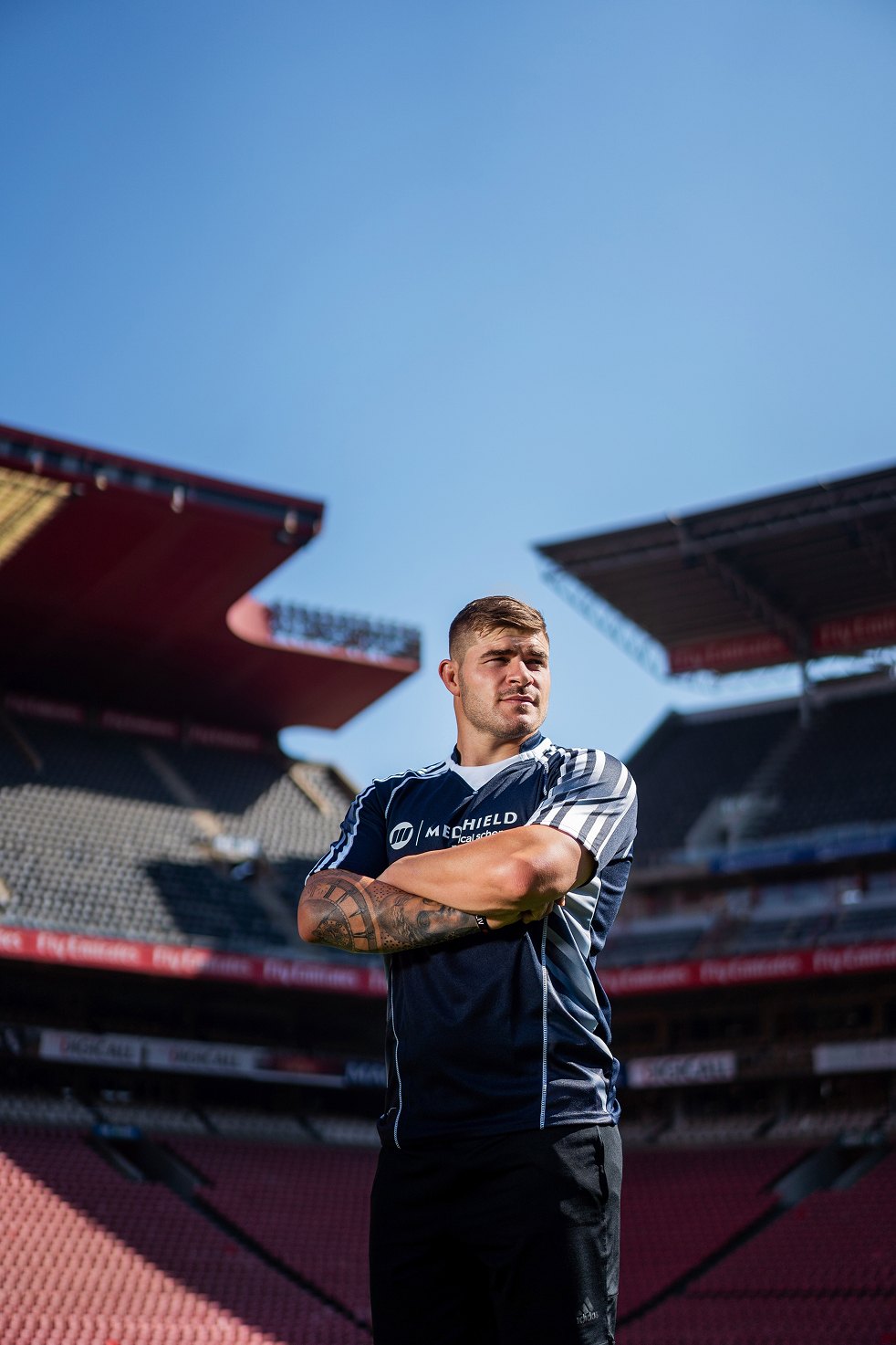 A rugby portrait in the stadium