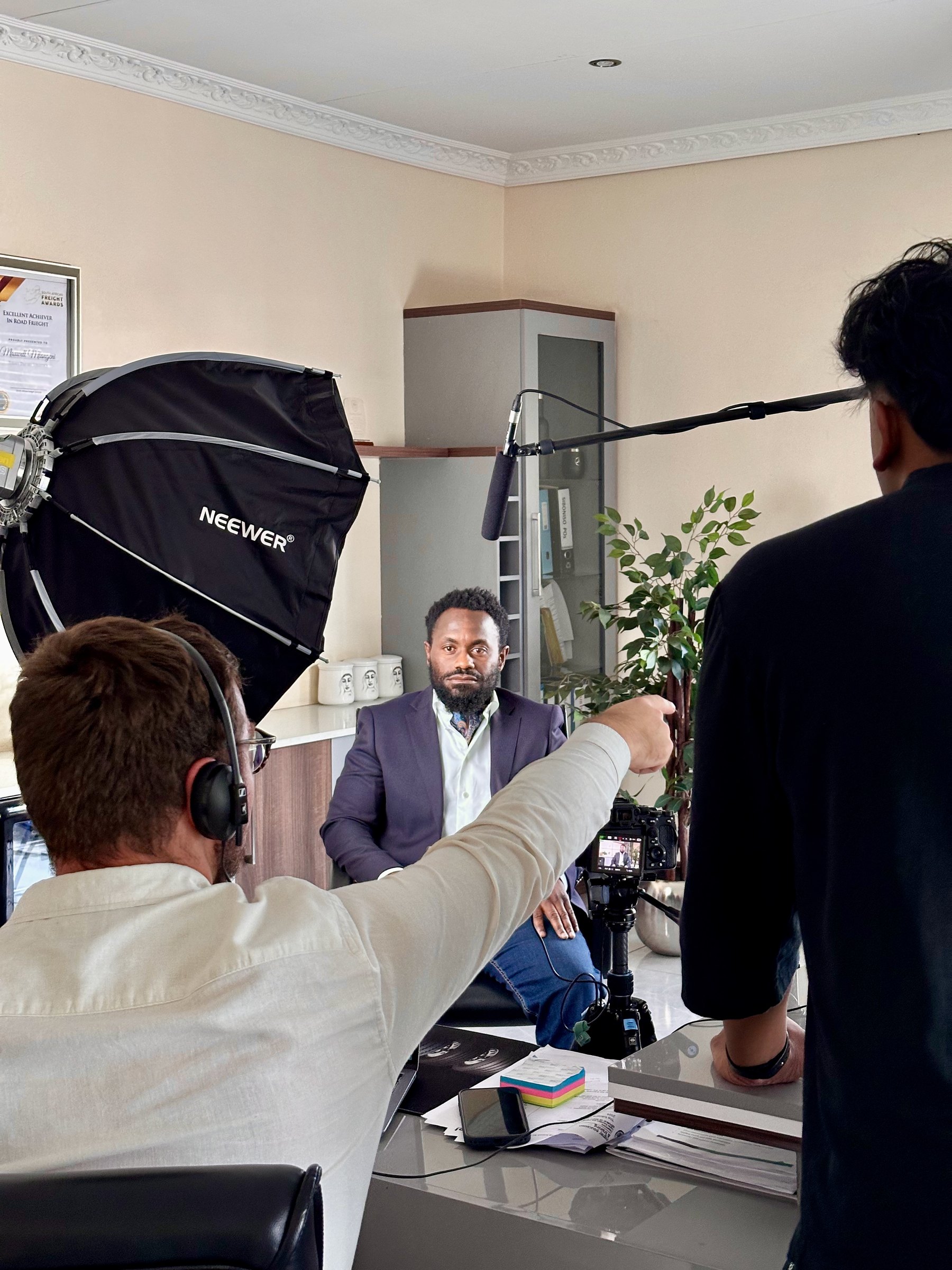 Lighting an executive interview