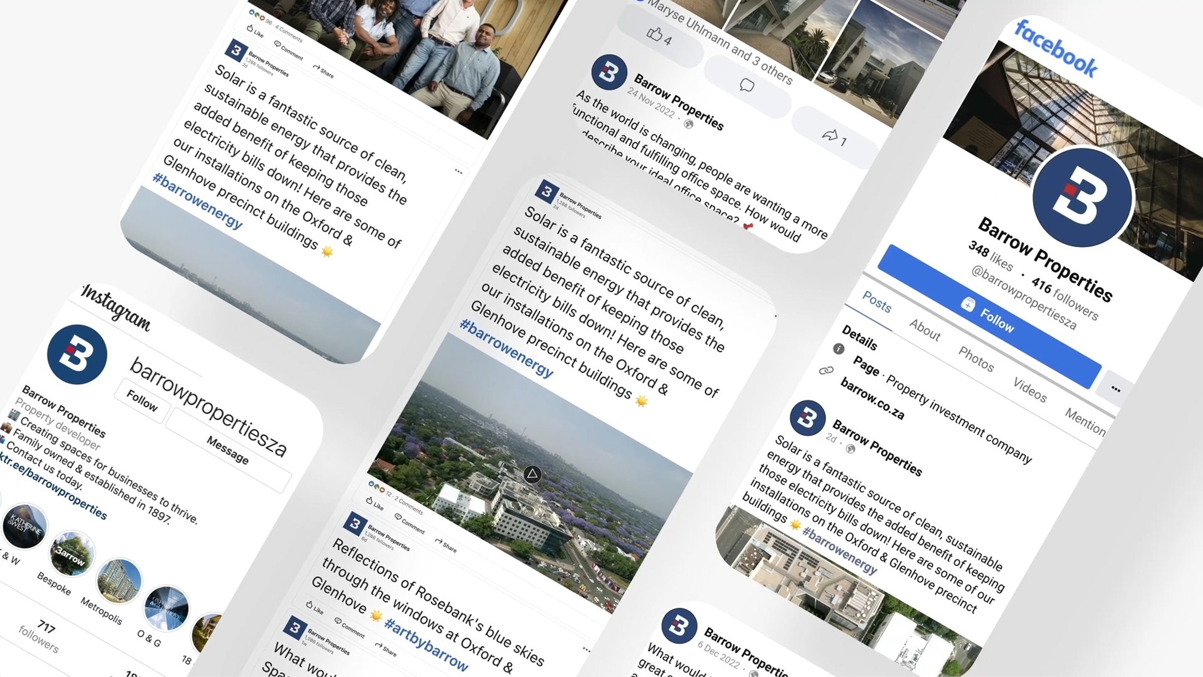 Barrow Facebook posts laid out