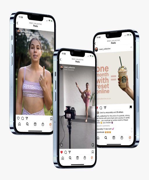 Reset Collective reels across three phones