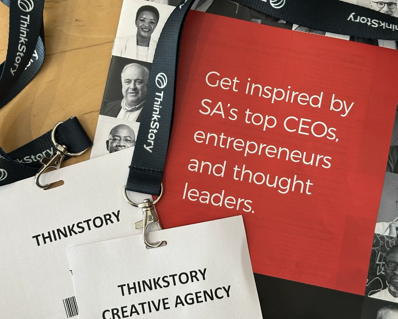 The ThinkStory team in a strategy session after LeaderEx 2025