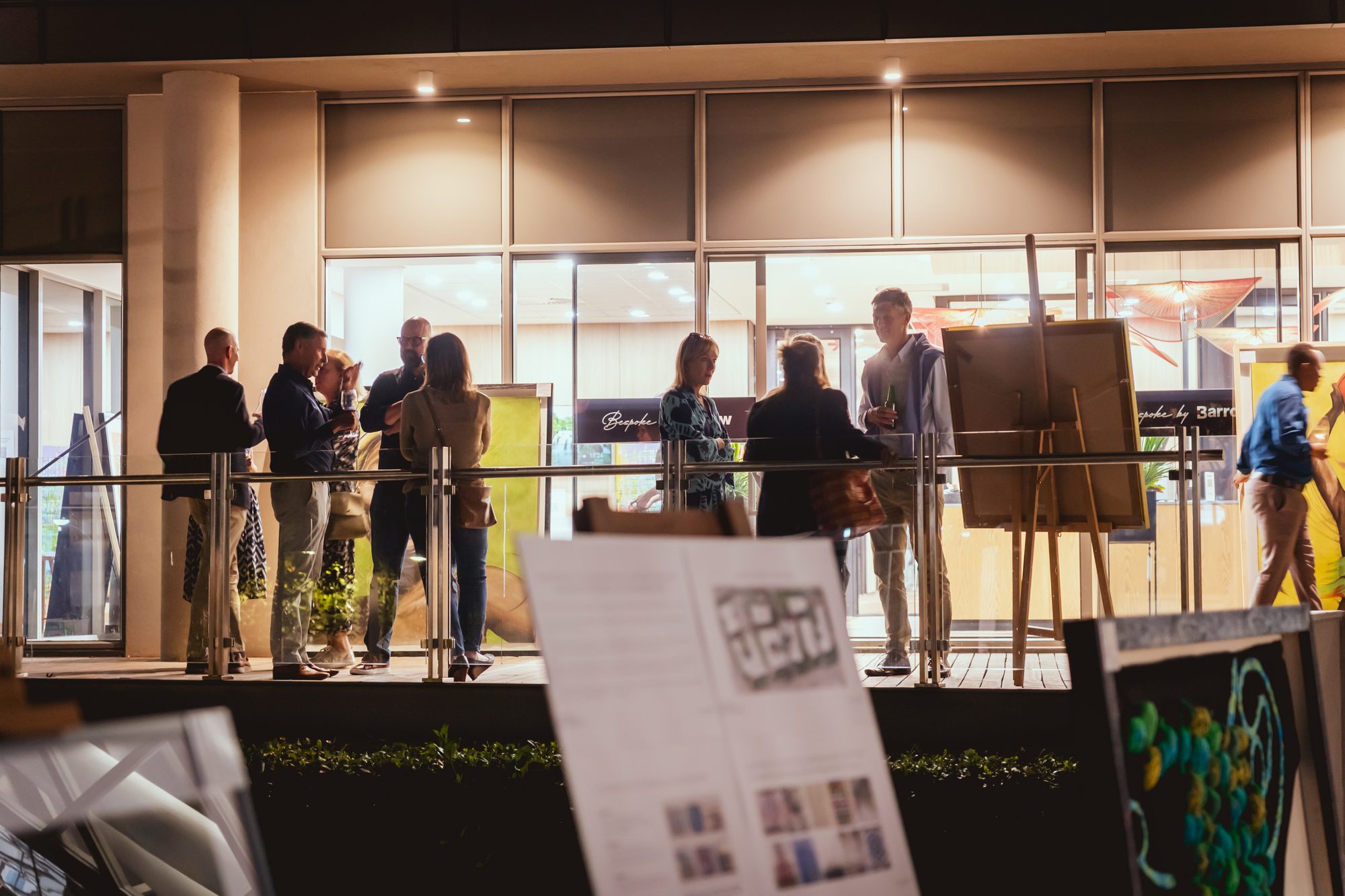 Visitors at the Barrow art event in Rosebank