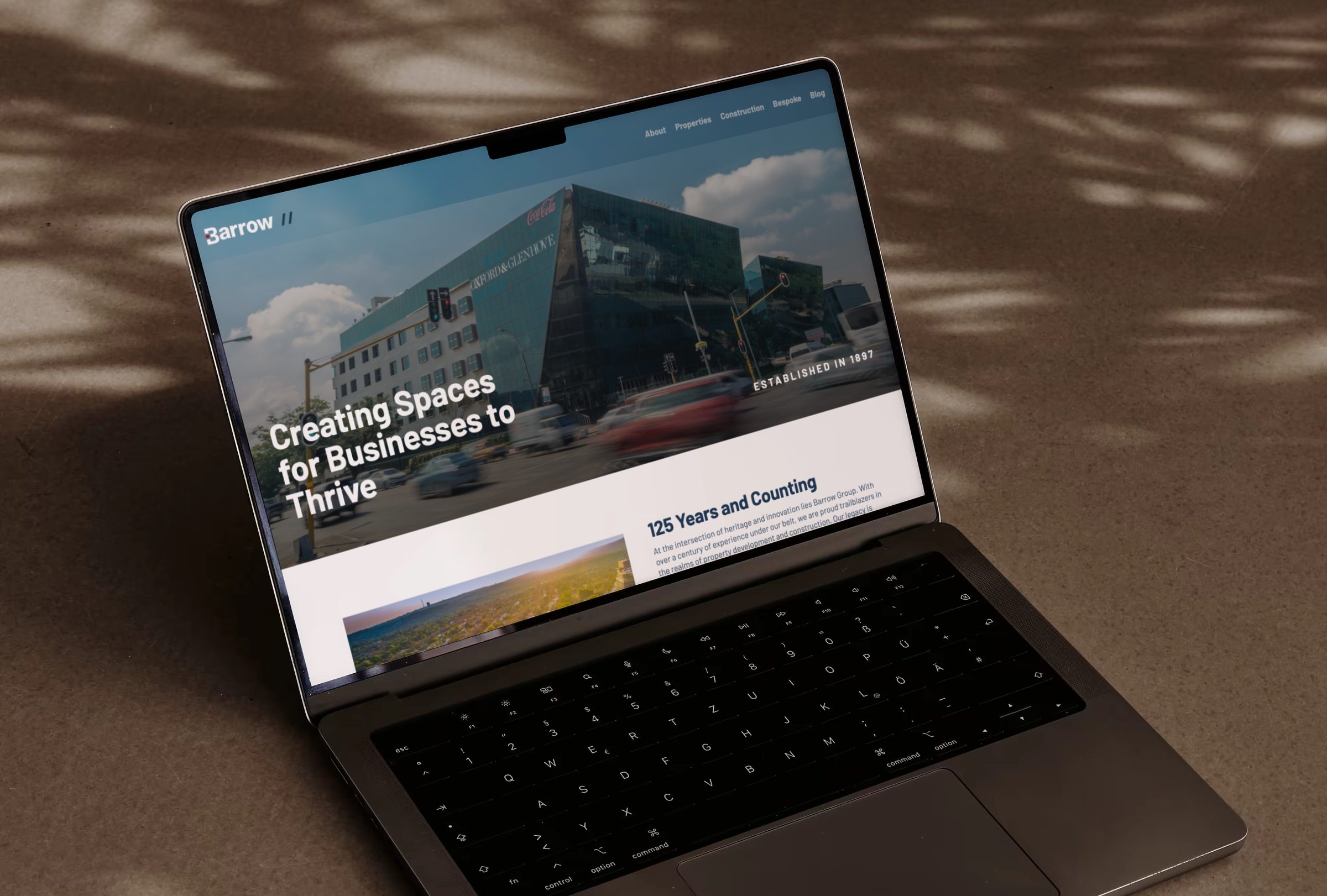 The rebuilt Barrow Group website on Webflow
