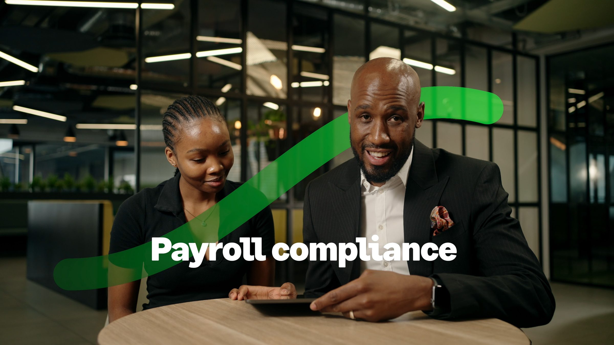 A frame from the Sage tax year-end advert