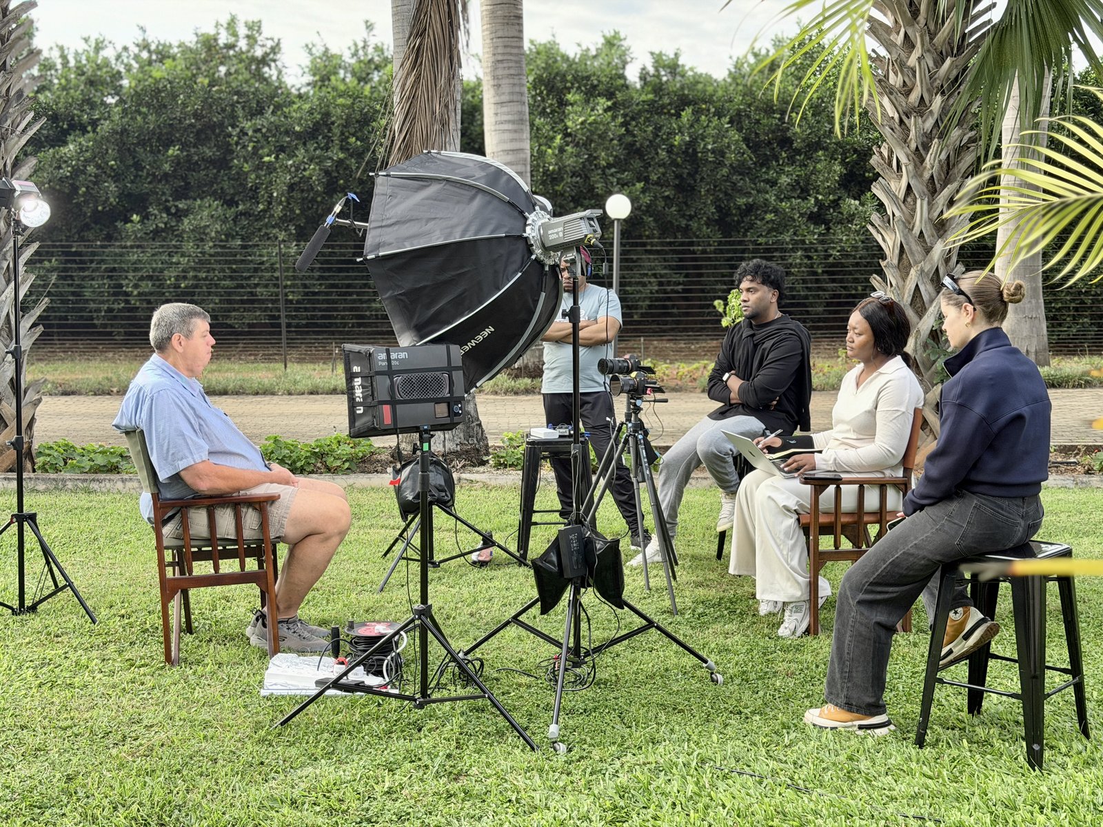 Behind the scenes on a Sage Spotlight shoot