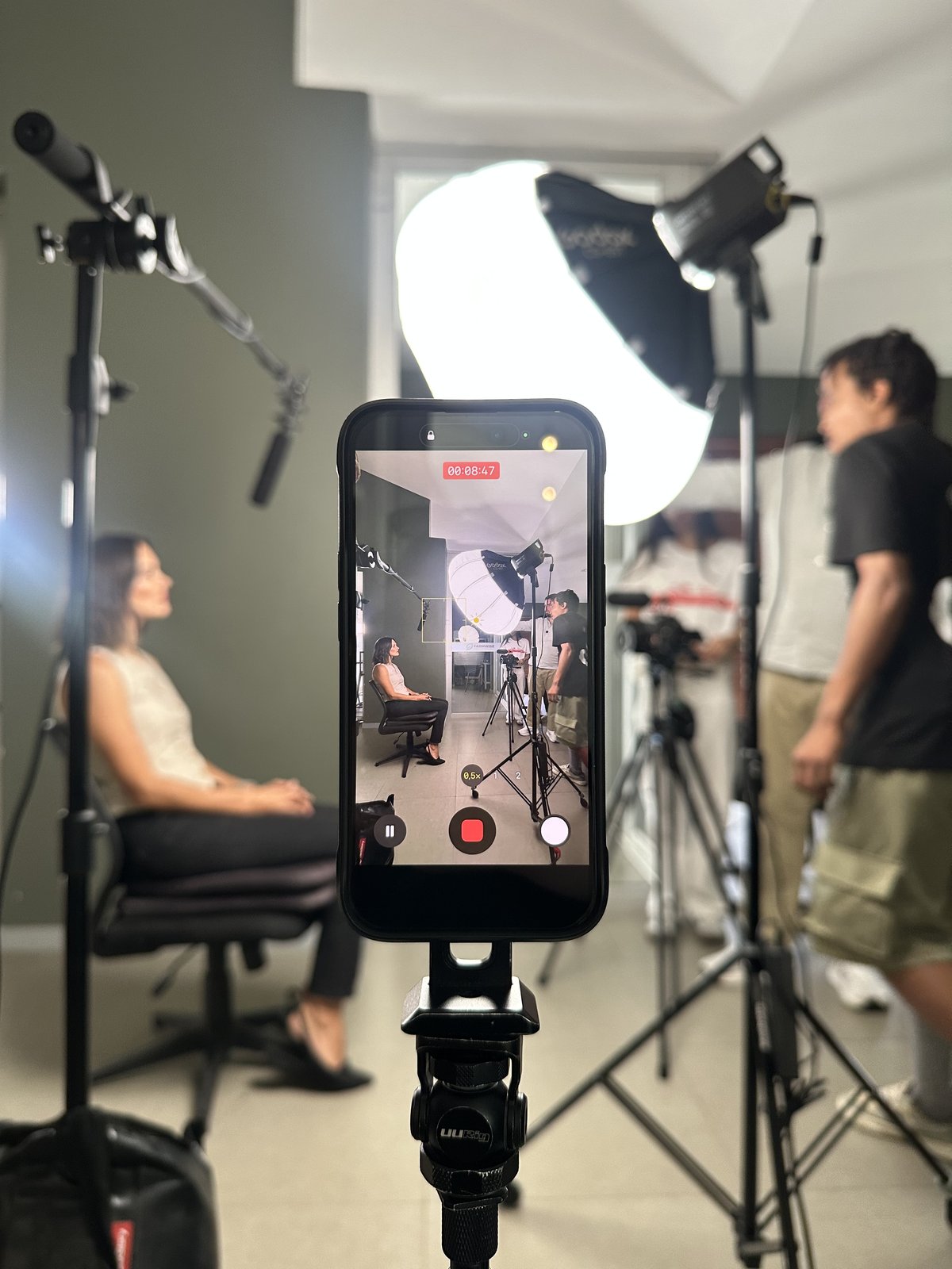 Behind the scenes on a Sage Spotlight shoot