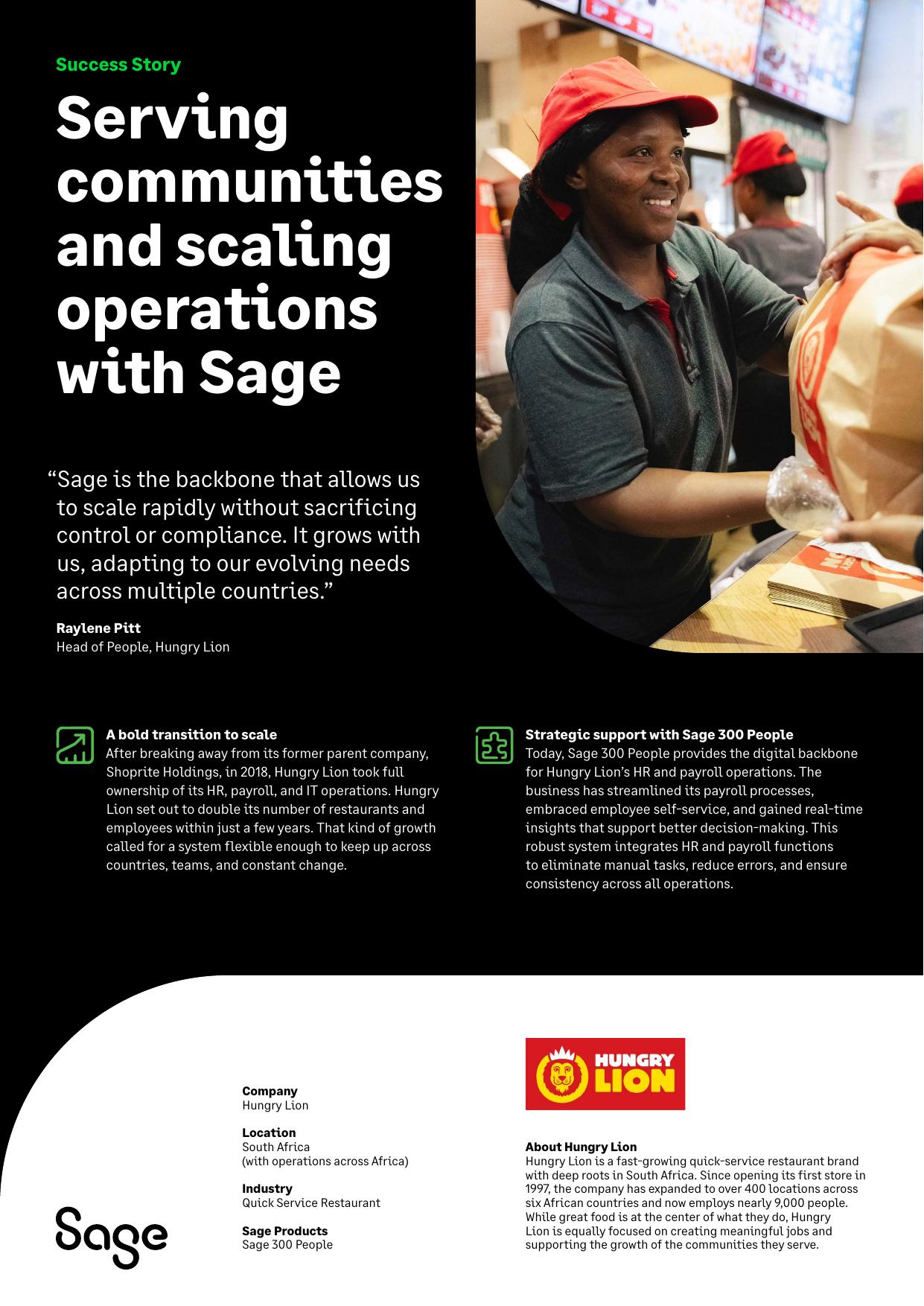 Hungry Lion case study we wrote for Sage