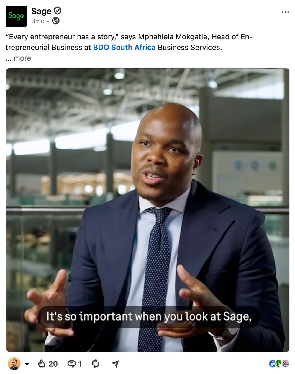 Sage on LinkedIn